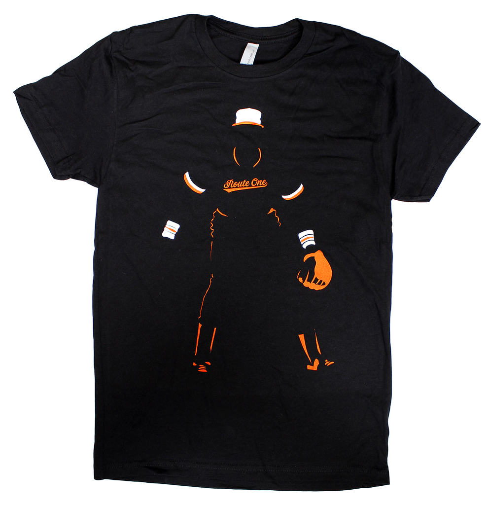Baseball Player Silhouette (Black) / Shirt - Route One Apparel