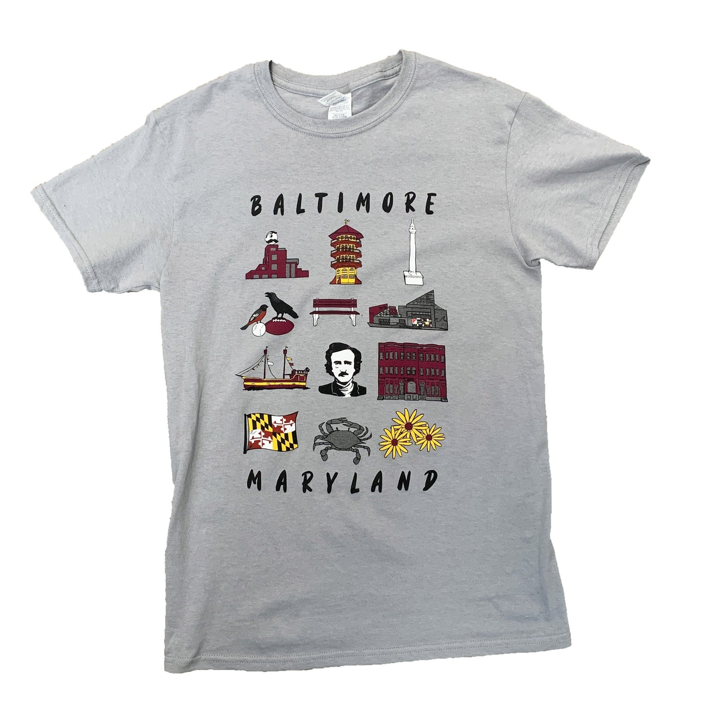 Icons of Baltimore, Maryland (Gravel) / Shirt - Route One Apparel
