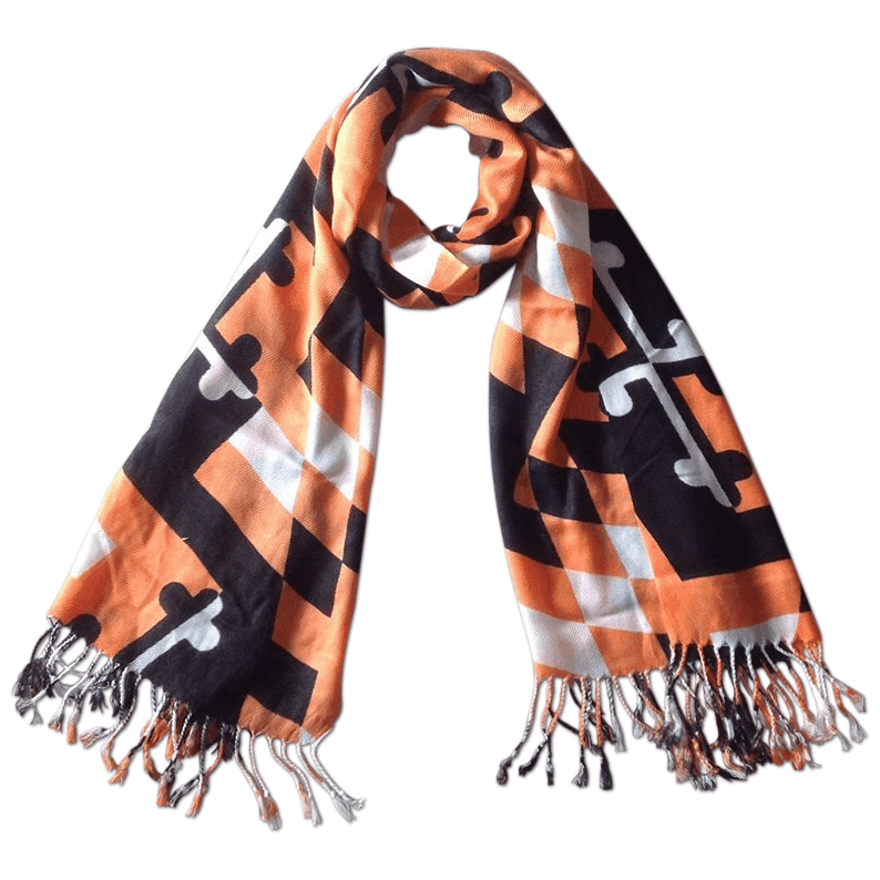 Maryland Flag Black & Orange / Scarf - Route One Apparel