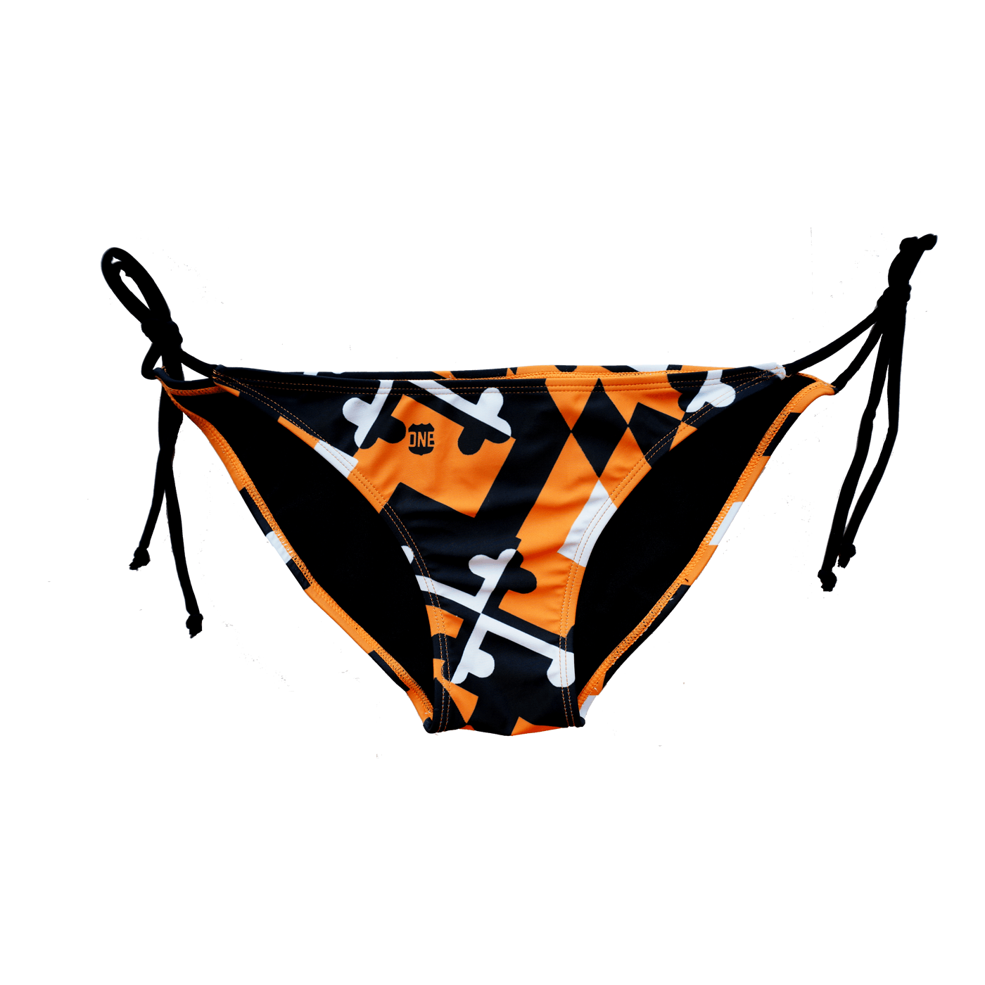 Maryland Flag Black & Orange / Bikini Bottom - Route One Apparel