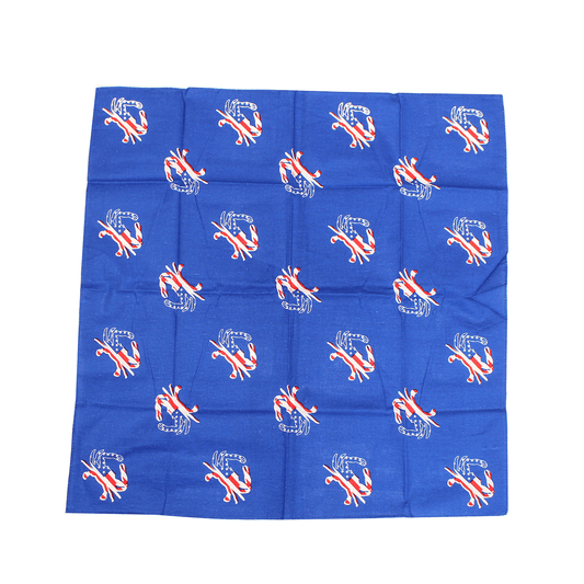 American Flag Crab (Royal Blue) / Bandana (22 x 22 inch) - Route One Apparel