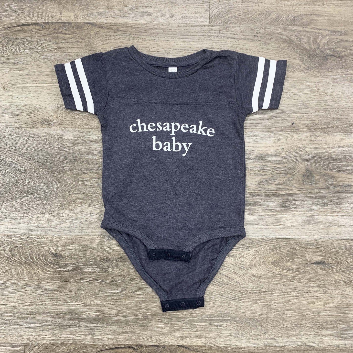 Chesapeake Baby (Navy Blue) / Baby Onesie - Route One Apparel