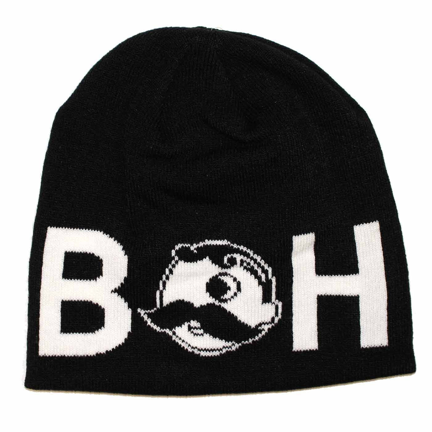Basic Boh Logo Text (Black) / Knit Beanie Cap - Route One Apparel