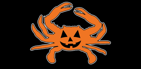 Halloween Jack Pumpkin Crab / Sticker - Route One Apparel