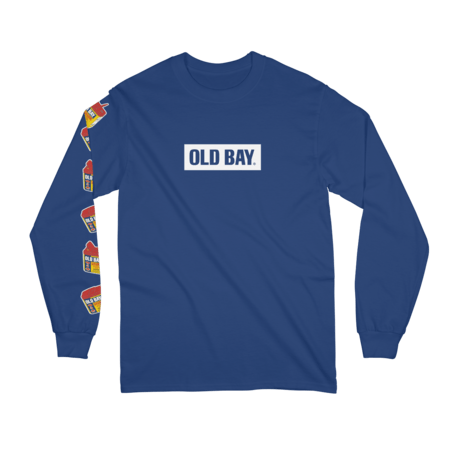 Old Bay - Can Pattern Sleeve (Royal) / Long Sleeve Shirt - Route One Apparel