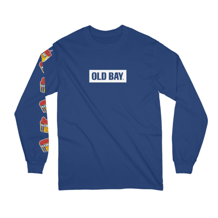 Old Bay - Can Pattern Sleeve (Royal) / Long Sleeve Shirt - Route One Apparel