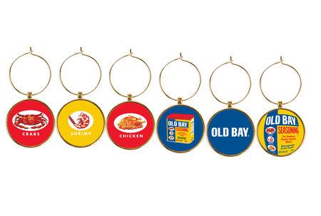 Old Bay Wine Charms (Set of 6) - Route One Apparel