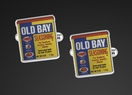 Old Bay Can / Enamel Cufflinks - Route One Apparel