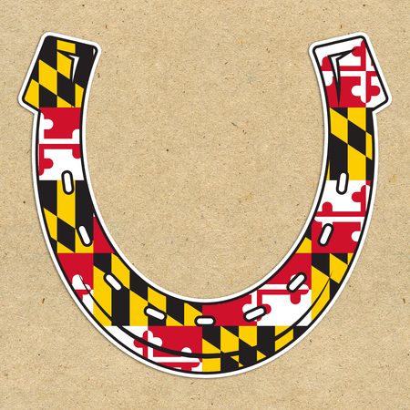 Maryland Flag Horse Shoe / Sticker - Route One Apparel
