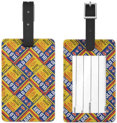 Flat Old Bay Can Pattern / Luggage Tag - Route One Apparel