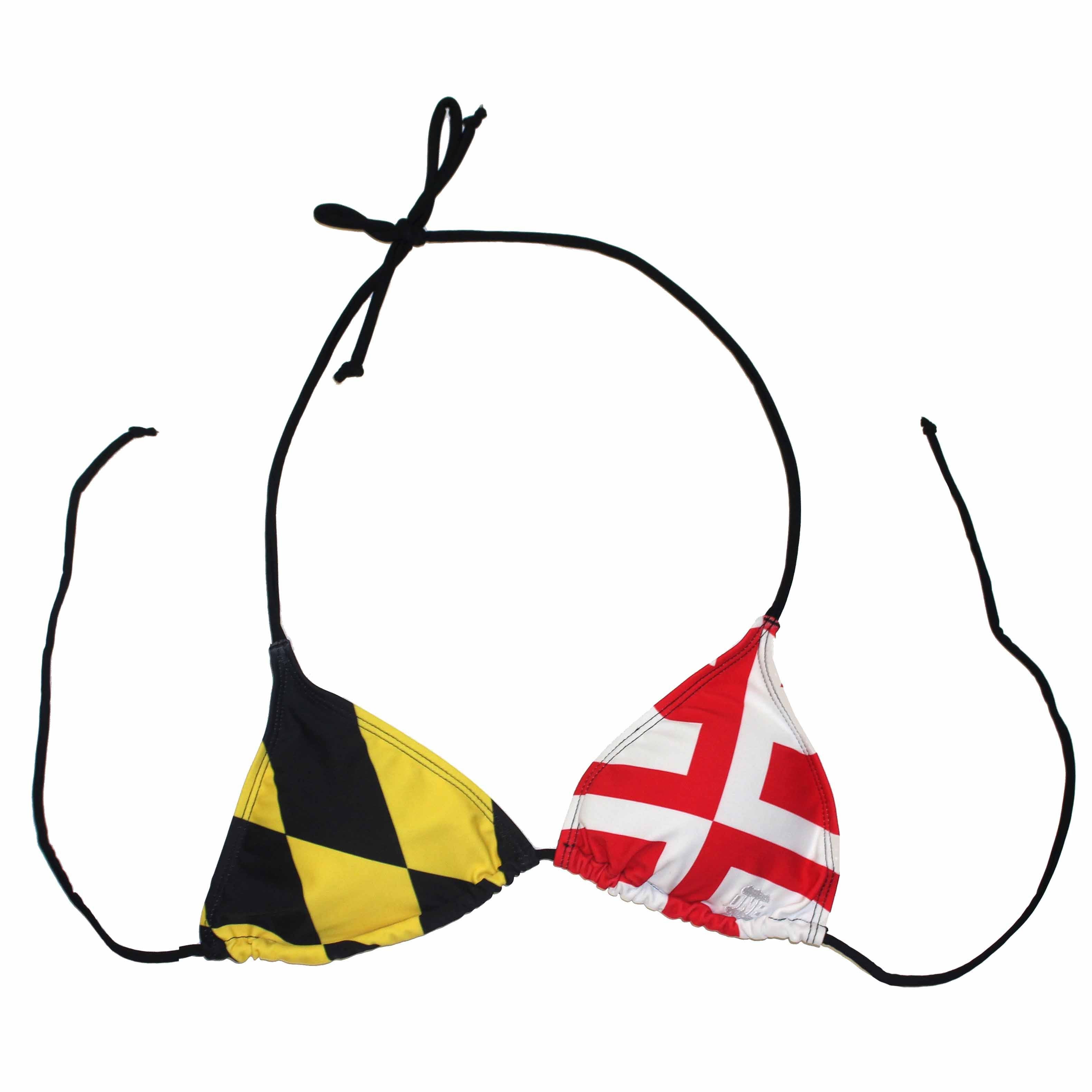 Maryland Flag (Black Strings) / Bikini Top - Route One Apparel