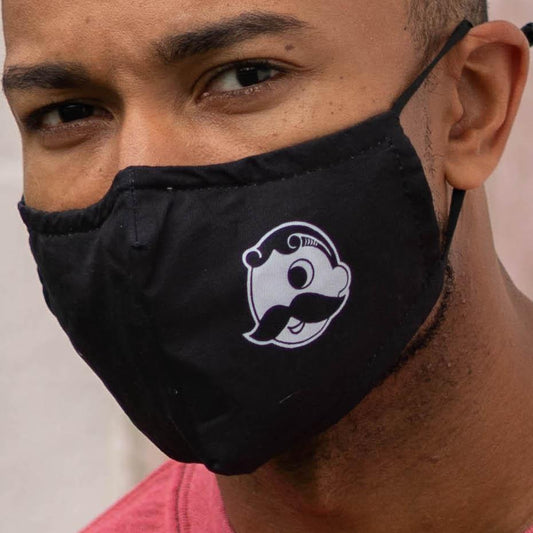Side Natty Boh Logo (Black) / Face Mask - Route One Apparel