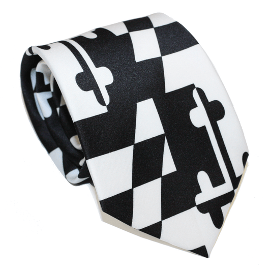 Black & White Maryland Flag / Tie - Route One Apparel