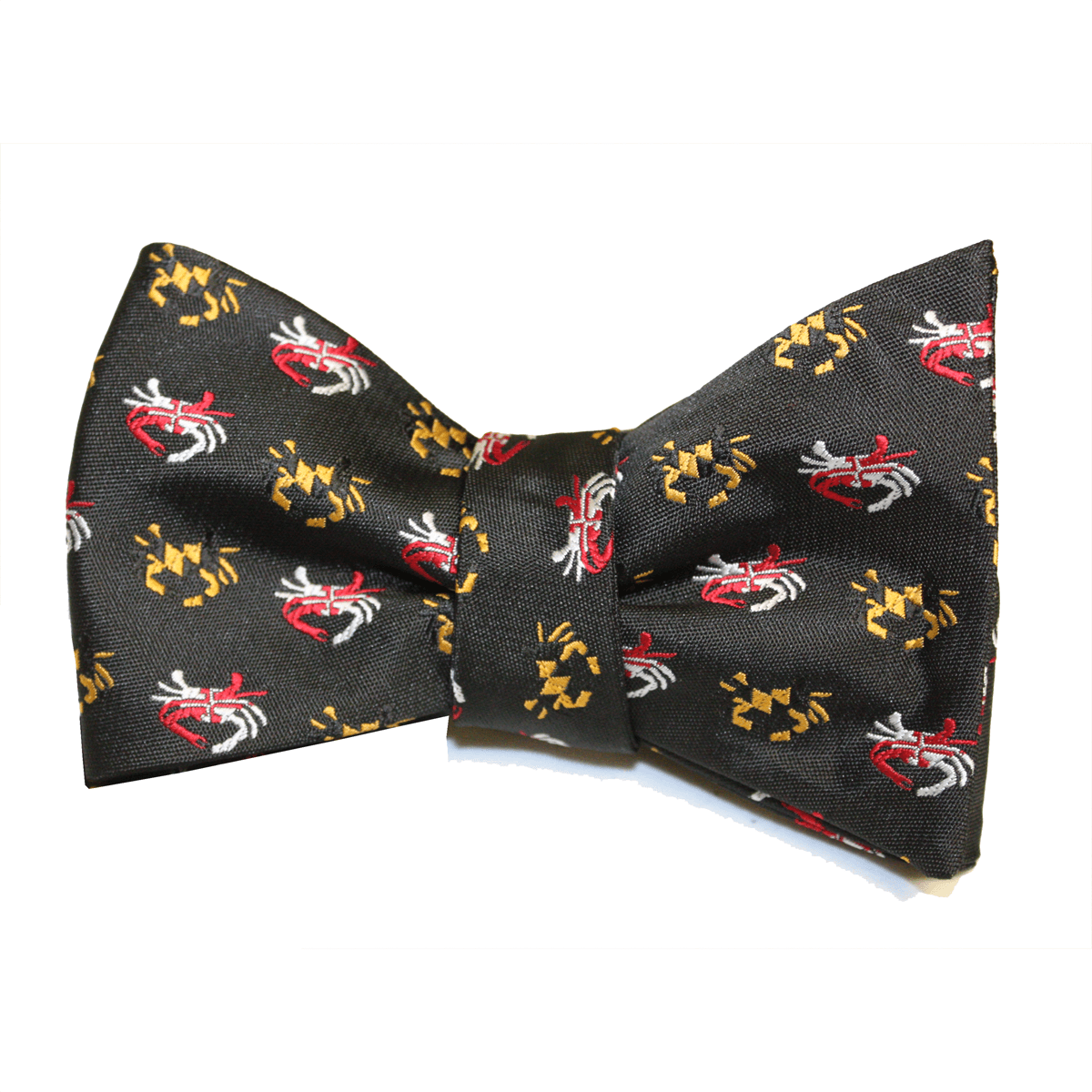 Embroidered Maryland Flag Crab (Black) / Self-Tie Bowtie - Route One Apparel