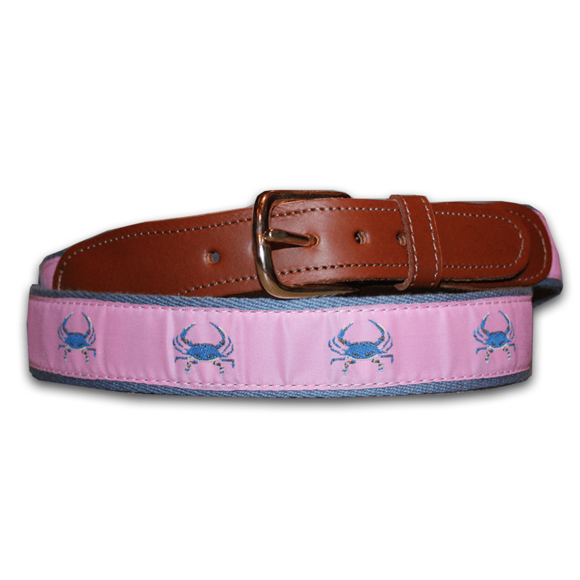 Pink & Blue Crab / Belt - Route One Apparel