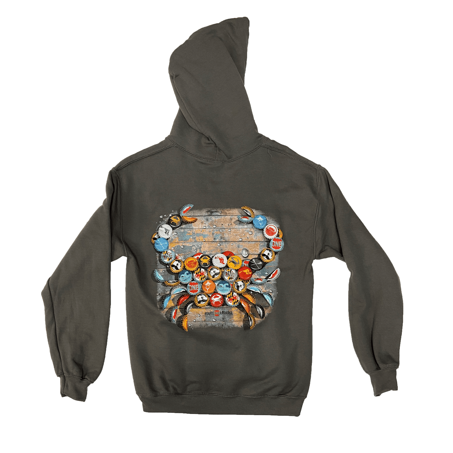 Natty Boh Bottle Cap (Charcoal) / Hoodie - Route One Apparel