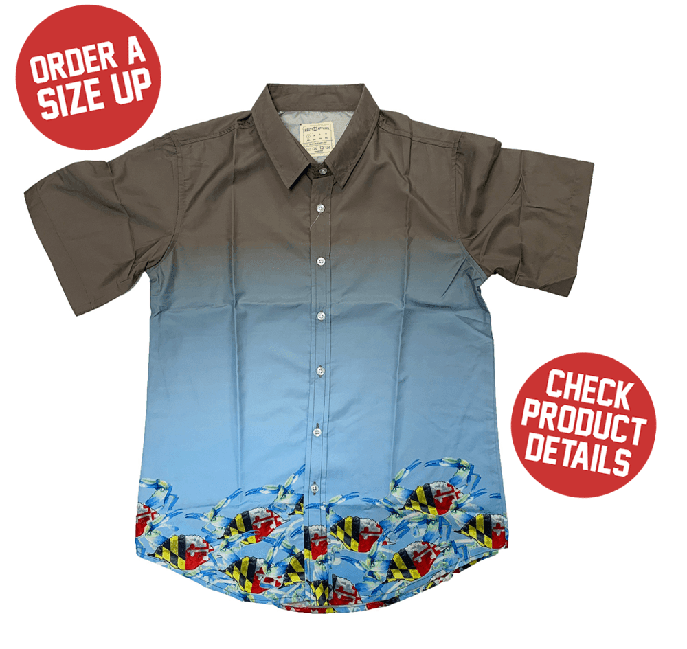 Bottom of the Bay - Maryland Crabs / Hawaiian Shirt - Route One Apparel