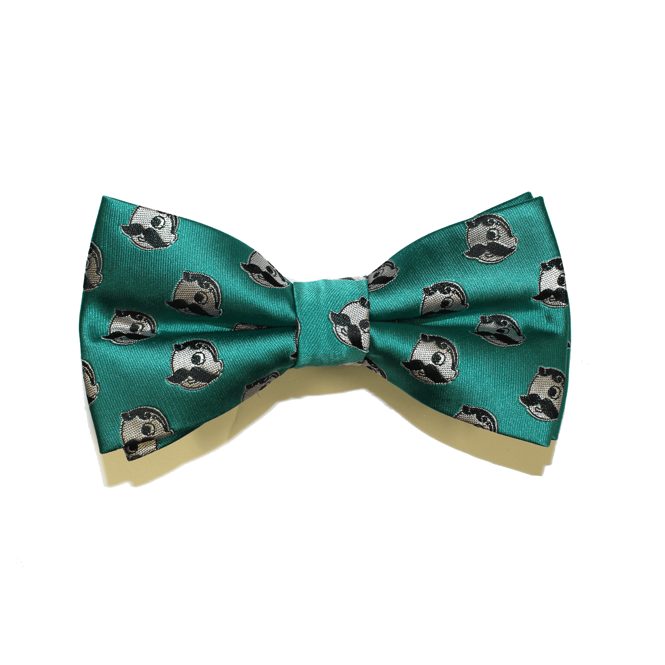 Embroidered Natty Boh Logo Pattern (Green) / Pre-Tied Bowtie - Route One Apparel