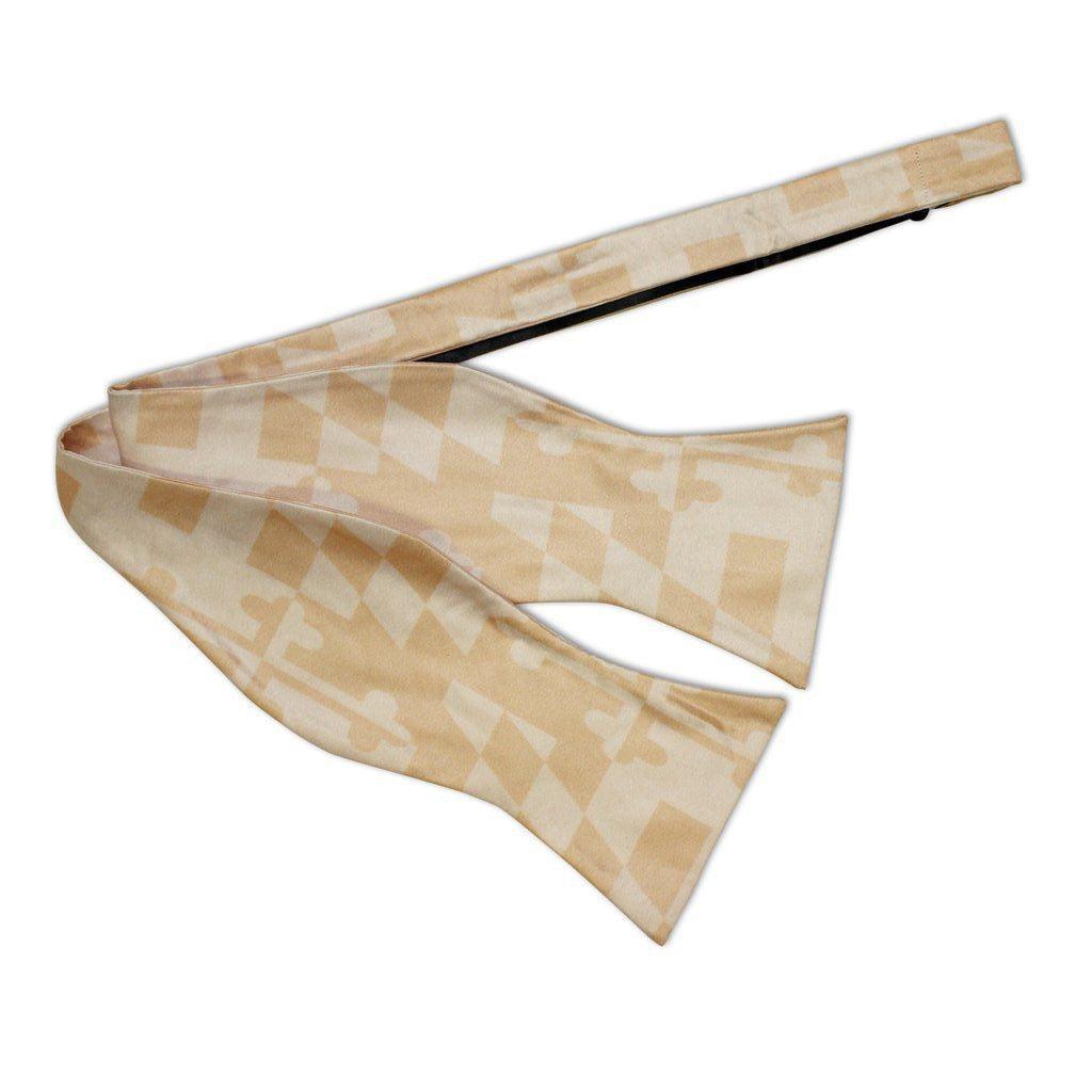 Maryland Flag Sepia Two-Tone / Self-Tie Bowtie - Route One Apparel