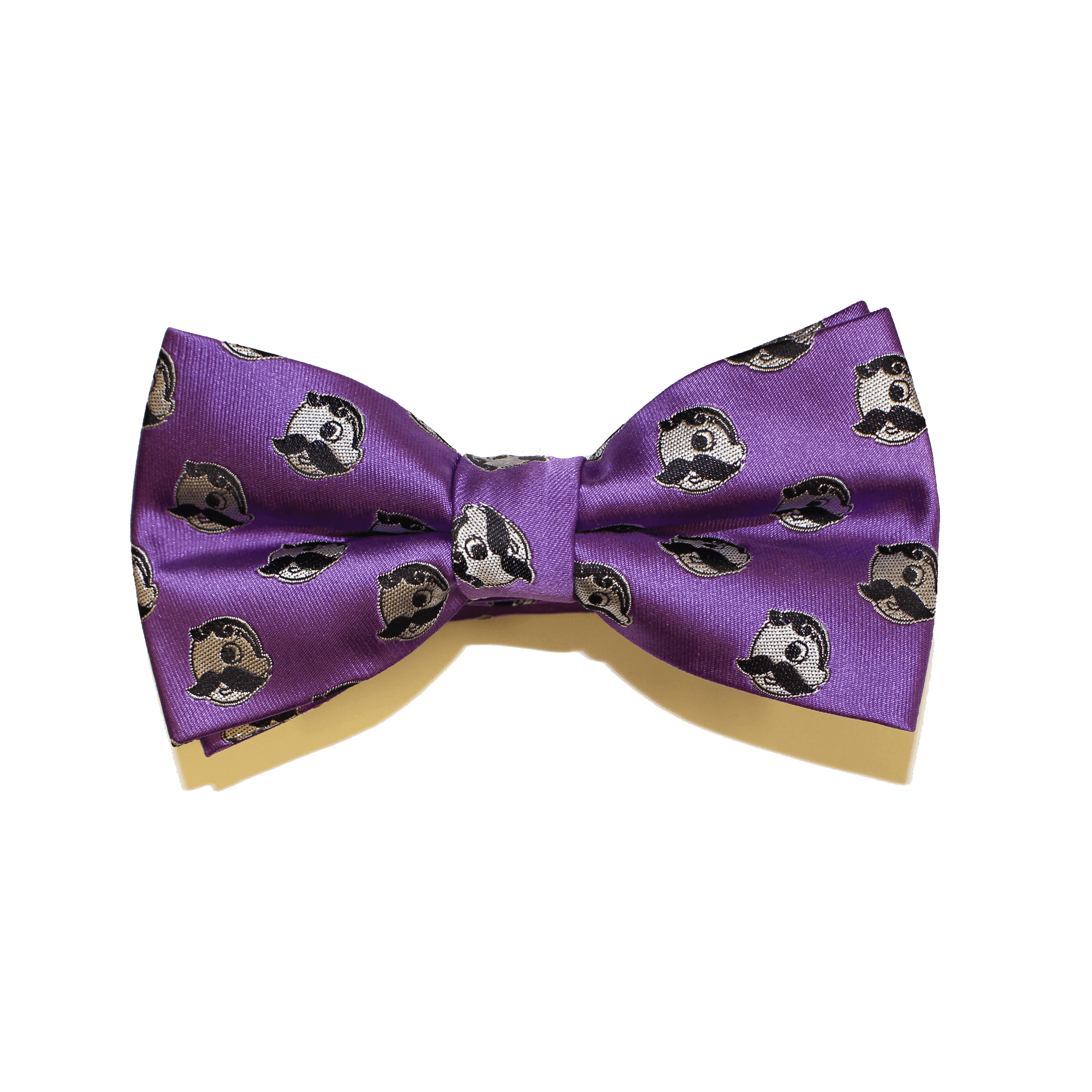 Embroidered Natty Boh Logo Pattern (Purple) / Pre-Tied Bowtie - Route One Apparel