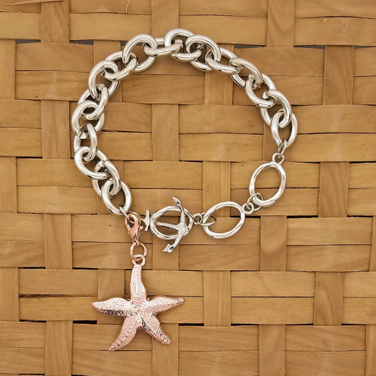 Starfish (Copper Plated) / Charm Bracelet - Route One Apparel