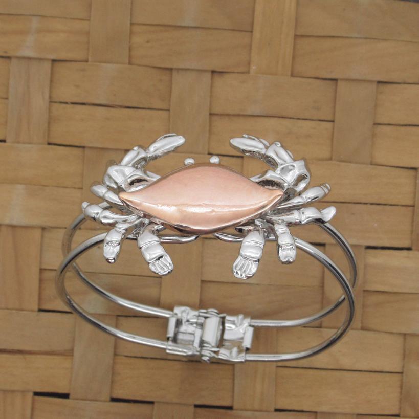 Crab (Copper Plated) / Cuff Bracelet - Route One Apparel