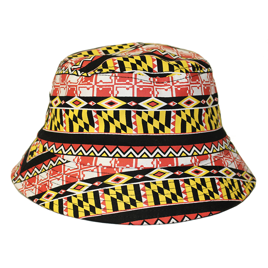 Maryland Flag Geometric Pattern / Bucket Hat - Route One Apparel