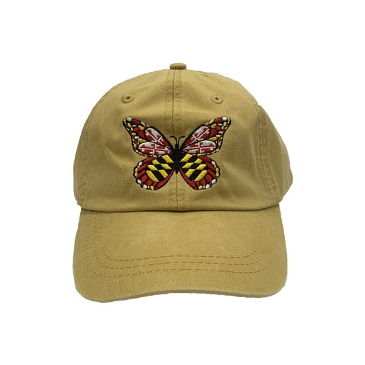 Maryland Flag Butterfly (Yellow) / Baseball Hat - Route One Apparel