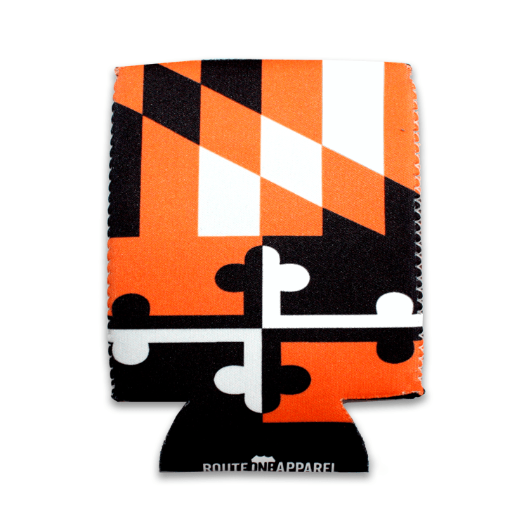 Maryland Flag Black & Orange / Can Cooler - Route One Apparel