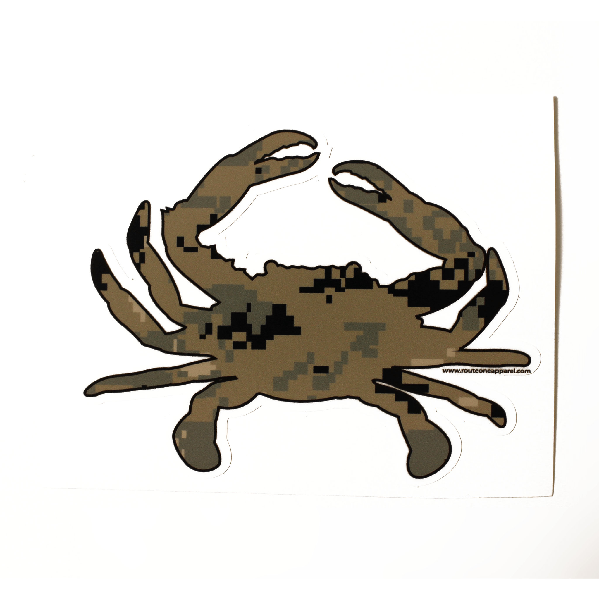 Maryland Crab Digi Camo (Green) / Sticker - Route One Apparel