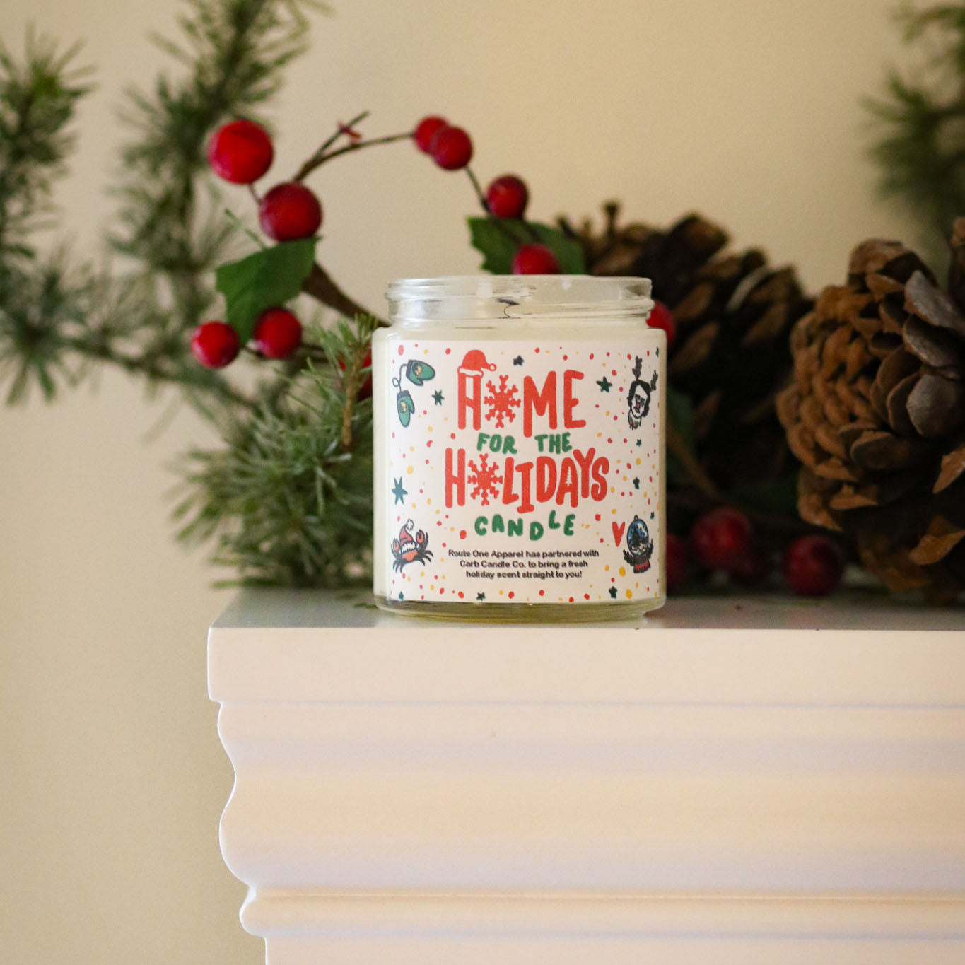 Home for the Holidays - Christmas By the Fire / 4oz Candle - Route One Apparel