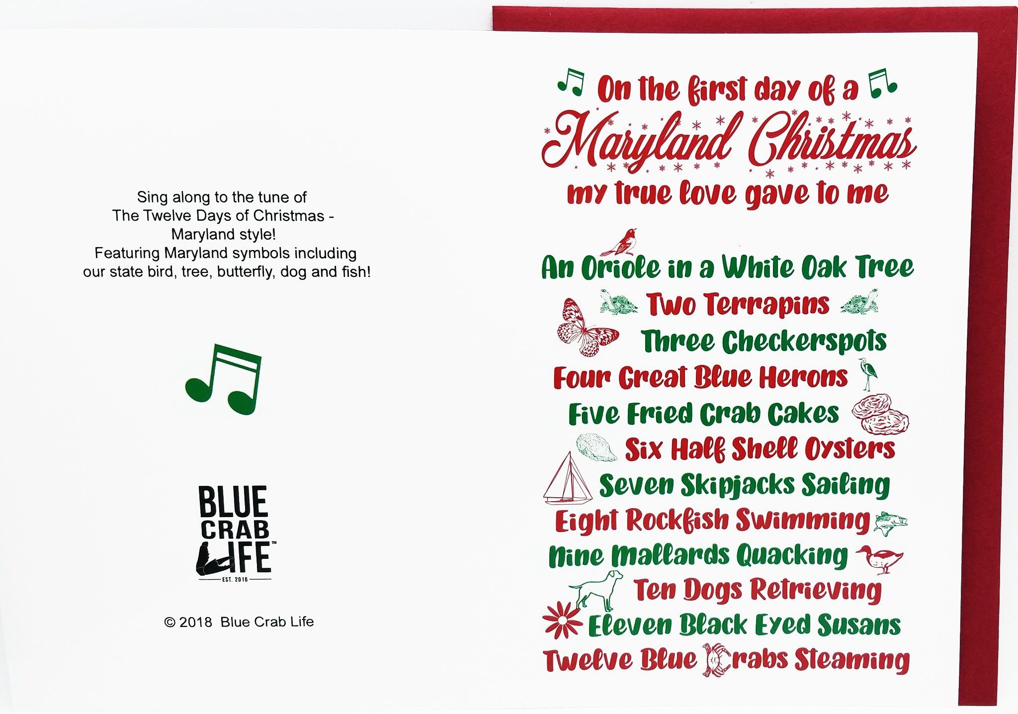 Twelve Days Of A Maryland Christmas / Christmas Card - Route One Apparel