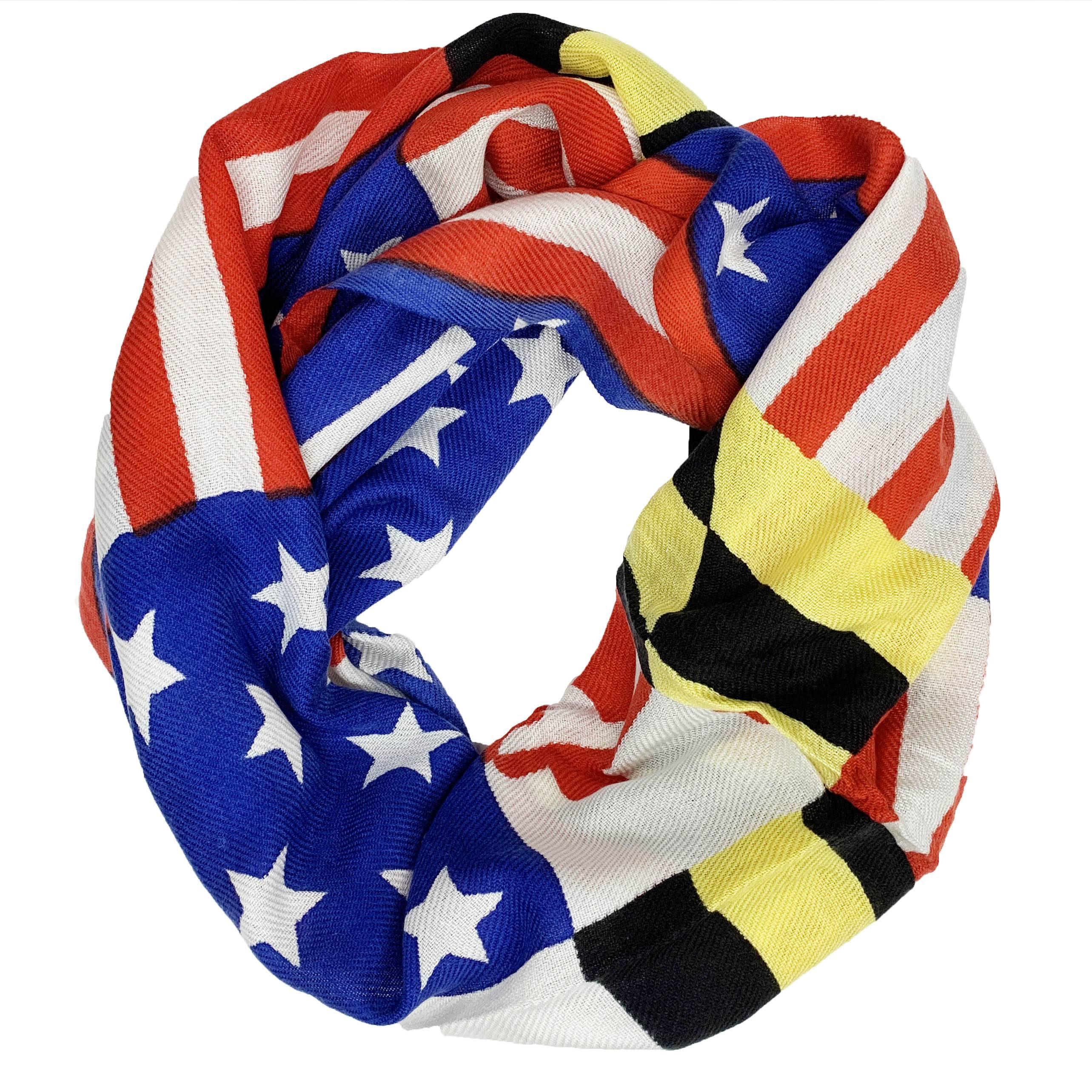 American & Maryland Flag / Infinity Scarf - Route One Apparel