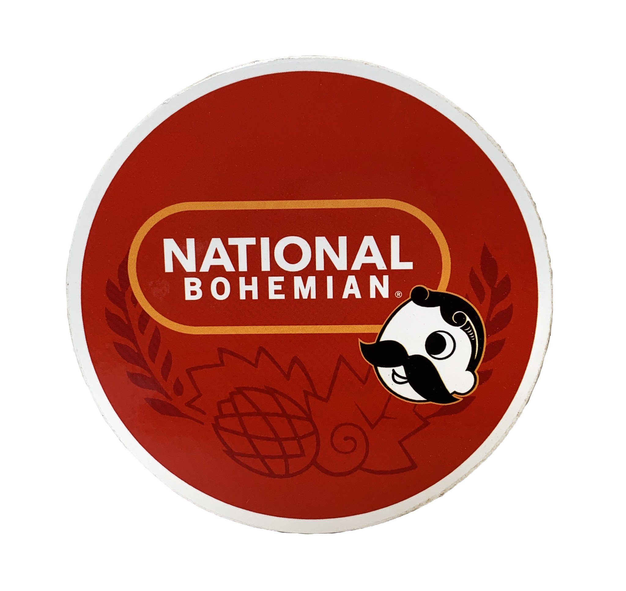 National Bohemian Beer w/ Hops (Red) / Cork Coaster - Route One Apparel