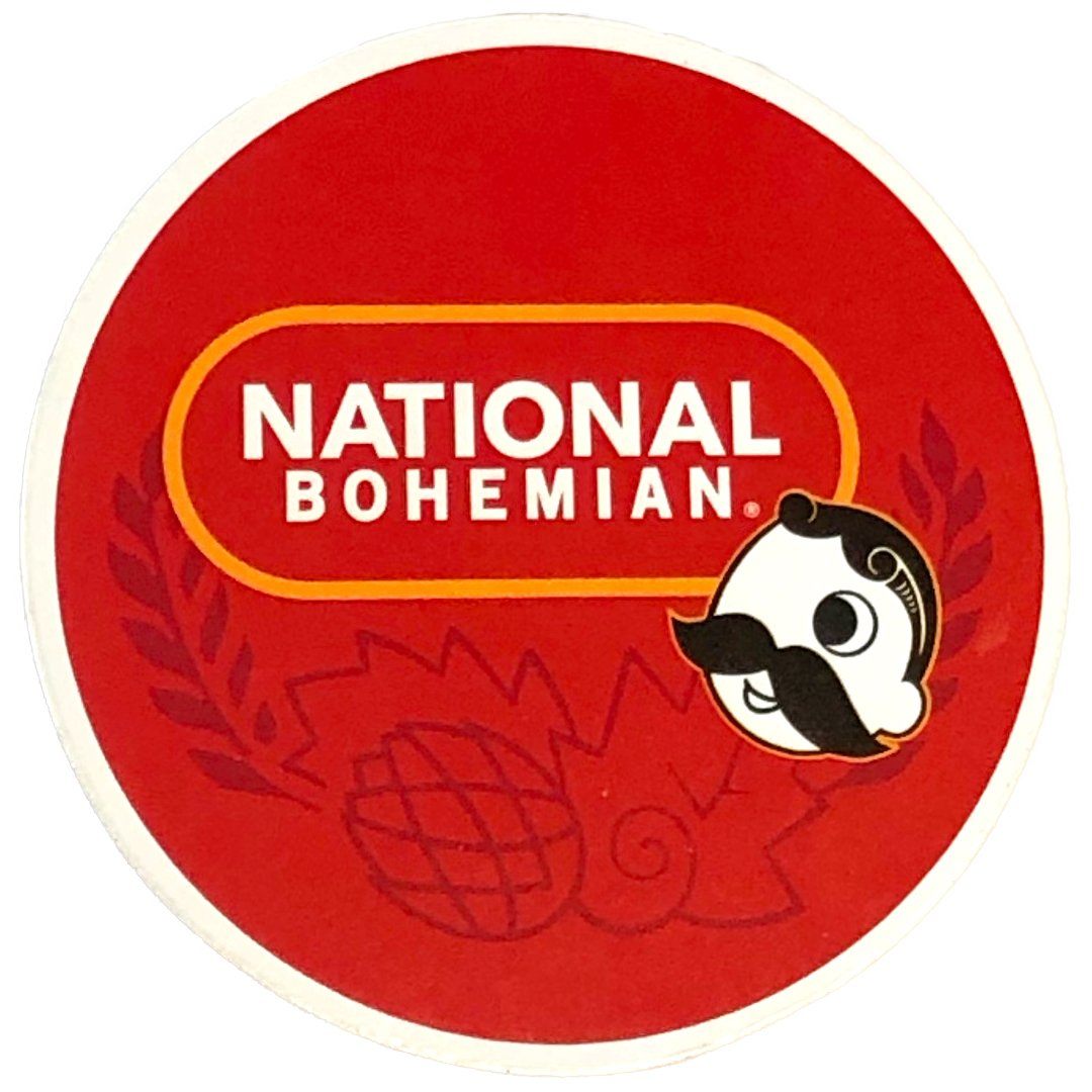 National Bohemian Beer w/ Hops (Red) / Cork Coaster - Route One Apparel