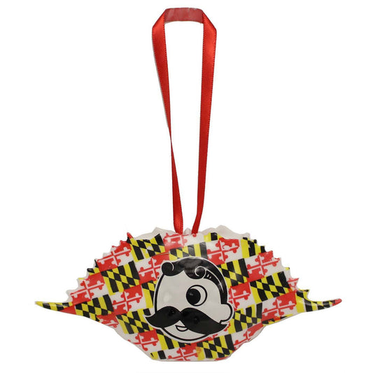 Natty Boh Logo Maryland Flag (Style 2) / Crab Shell Ornament - Route One Apparel