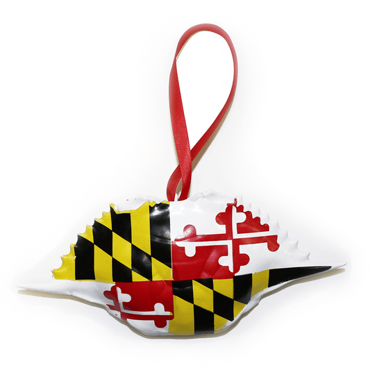 Maryland Flag / Crab Shell Ornament - Route One Apparel