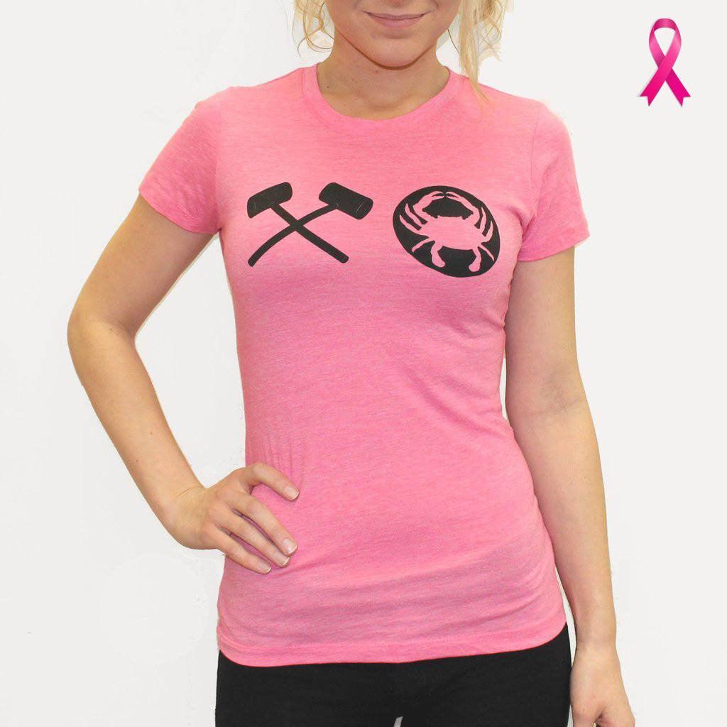 Crabby XO (Pink) / Ladies Shirt - Route One Apparel