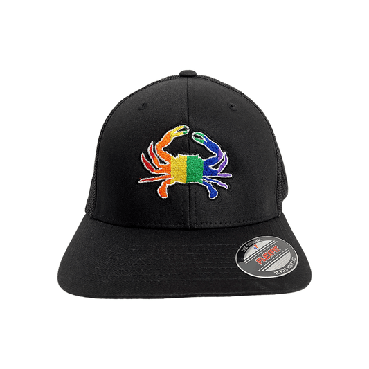 Color Crab (Black) / Trucker Hat - Route One Apparel
