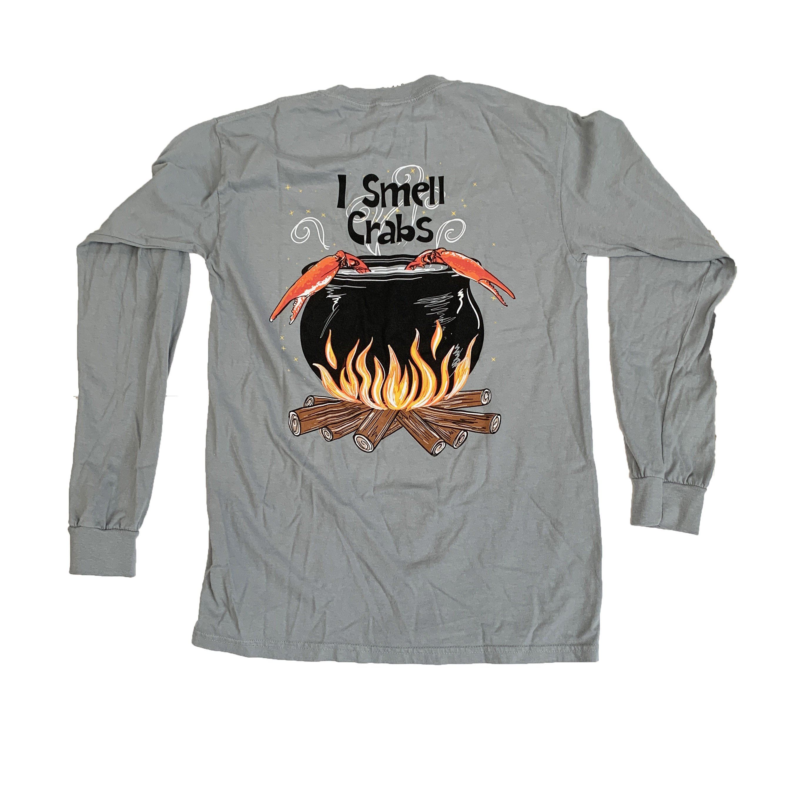 I Smell Crabs (Granite) / Long Sleeve Shirt - Route One Apparel