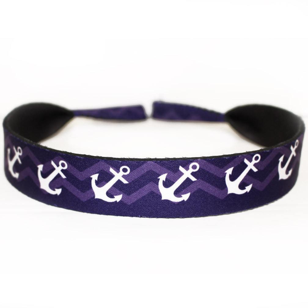 Nautical Anchor Chevron (Style 2) / Neoprene Sunglass Strap - Route One Apparel