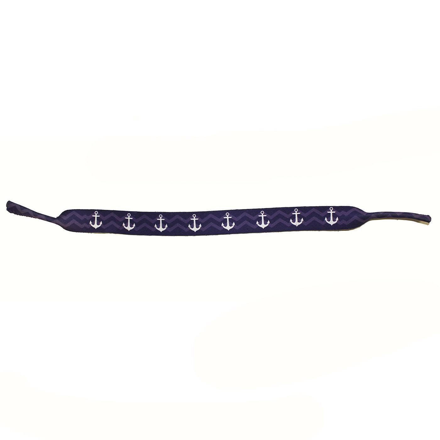 Nautical Anchor Chevron (Style 1) / Neoprene Sunglass Strap - Route One Apparel