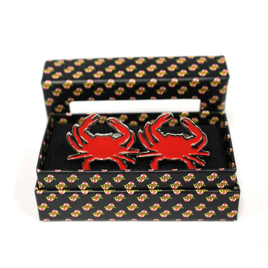 Red Crab / Enamel Cufflinks - Route One Apparel
