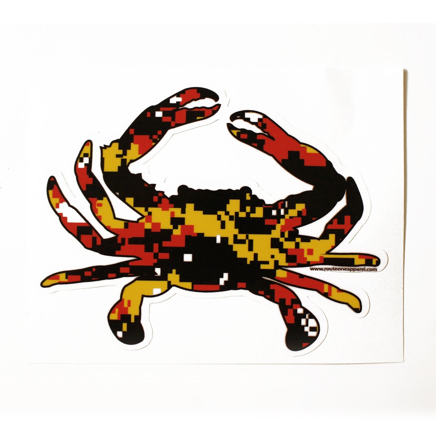 Maryland Colors Crab Digi Camo / Sticker - Route One Apparel