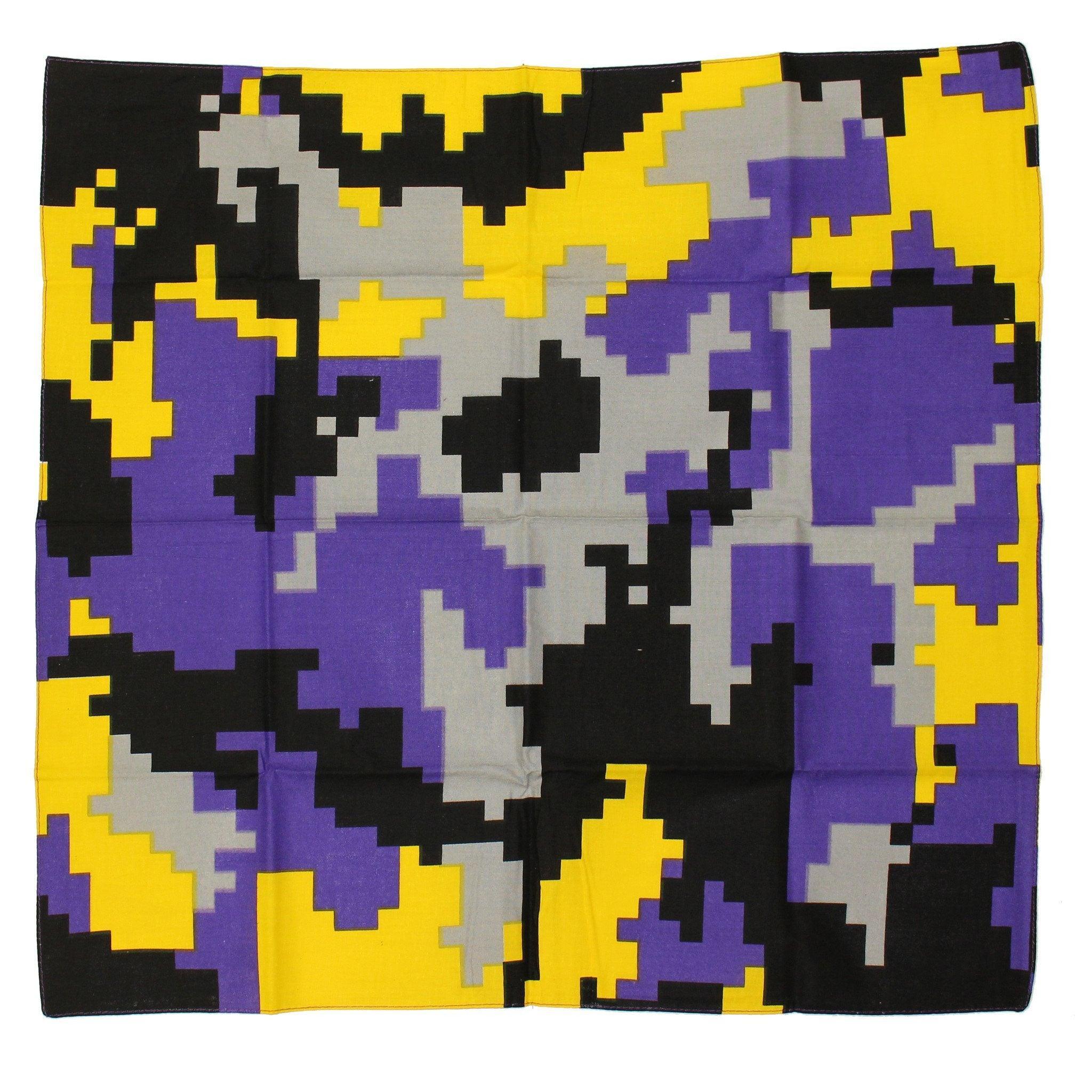 Baltimore Purple & Gold Digi Camo / Bandana (22 x 22 inch) - Route One Apparel