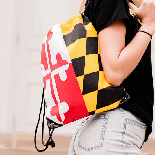 Maryland Flag / Drawstring Tailgater Bag - Route One Apparel