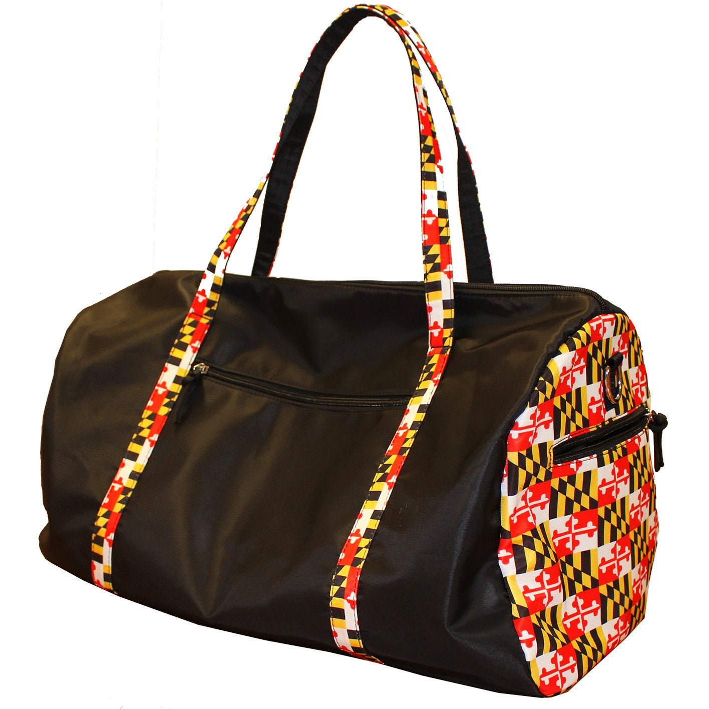 Maryland Flag Straps (Black) / Duffel Bag - Route One Apparel