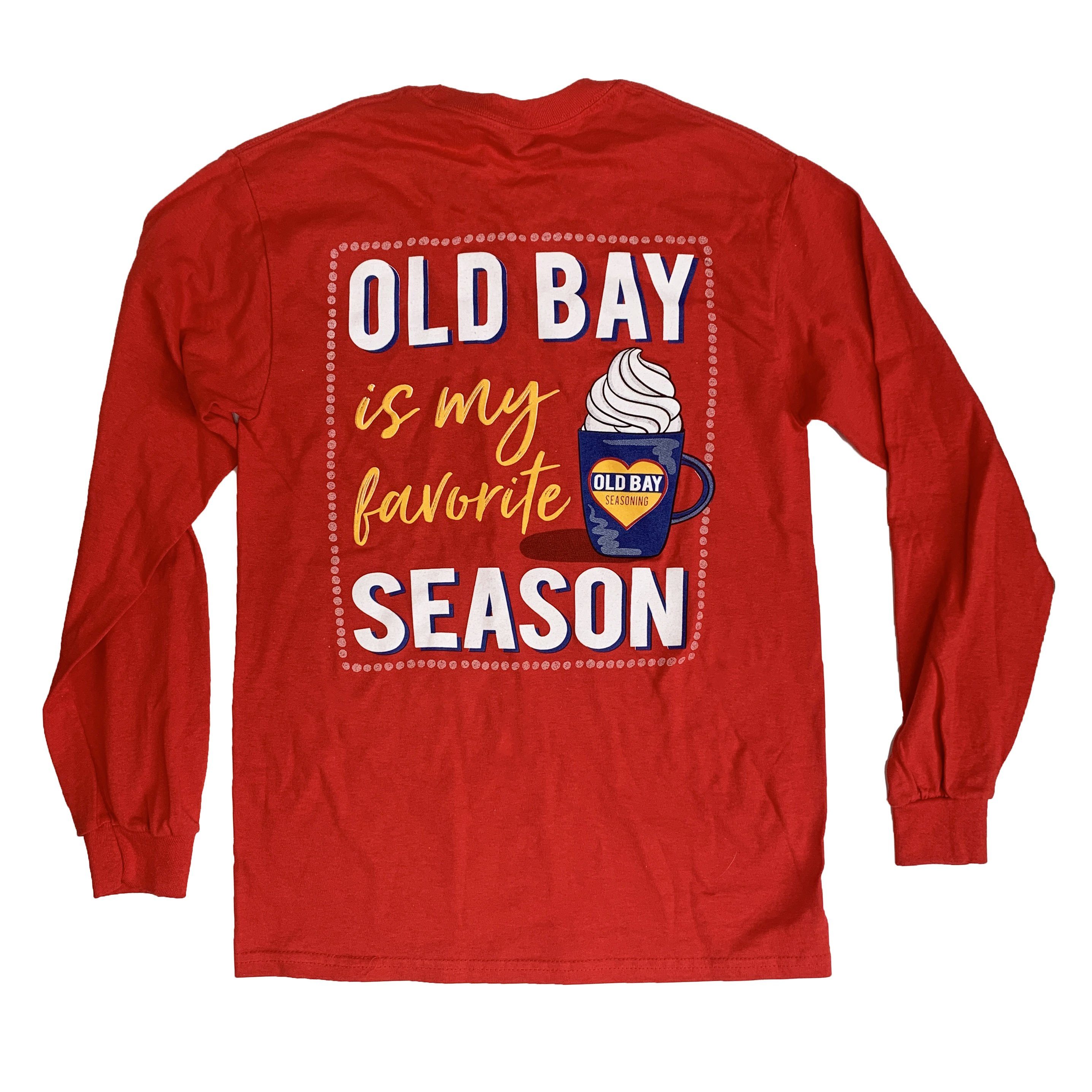 Old Bay Is My Favorite Season (Red) / Long Sleeve Shirt - Route One Apparel
