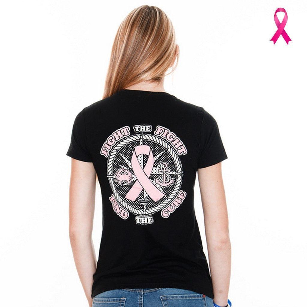 Fight The Fight, Find The Cure (Black) / Ladies Shirt - Route One Apparel