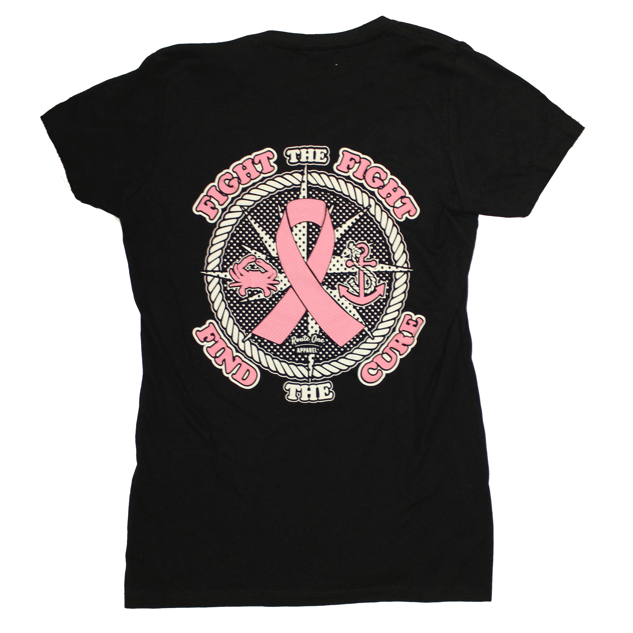Fight The Fight, Find The Cure (Black) / Ladies Shirt - Route One Apparel